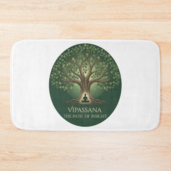 Item preview, Vipassana – The Path of Insight | Meditating Figure Under Bodhi Tree Zen Design designed and sold by ArtsyExplorer.