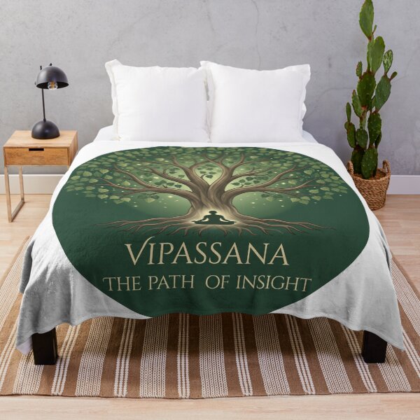 Item preview, Vipassana – The Path of Insight | Meditating Figure Under Bodhi Tree Zen Design designed and sold by ArtsyExplorer.