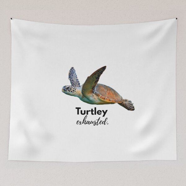 Item preview, Funny “Turtley Exhausted” Sea Turtle designed and sold by Wildflower Mama Designs.