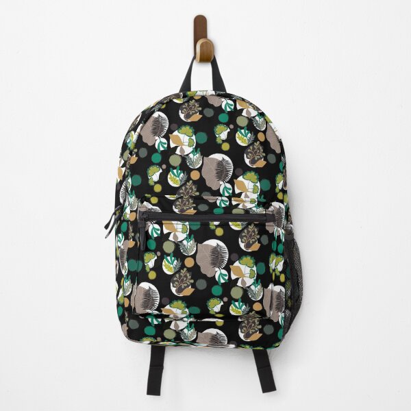 Item preview, Abstract Botanical Geometric Pattern With Leaves And Circles designed and sold by Vibria Pattern Studio.