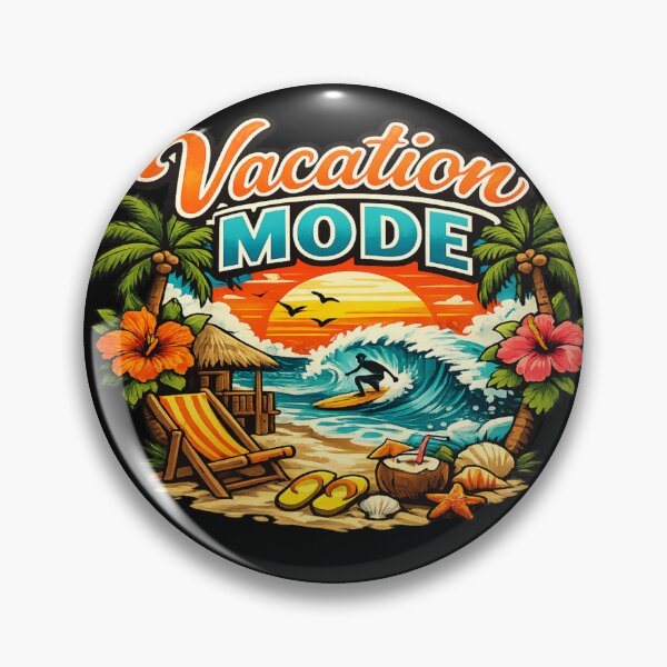 Item preview, Vacation Mode – Retro Tropical Summer Design | Surf Beach Sunset Aesthetic designed and sold by NeQiu's merch.