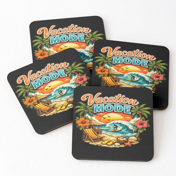 Aperçu de l'œuvre Mode vacances – Design rétro tropical estival | Esthétique coucher de soleil sur la plage créée et vendue par NeQiu's merch.