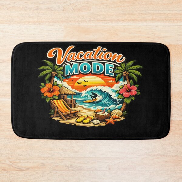 Item preview, Vacation Mode – Retro Tropical Summer Design | Surf Beach Sunset Aesthetic designed and sold by NeQiu's merch.