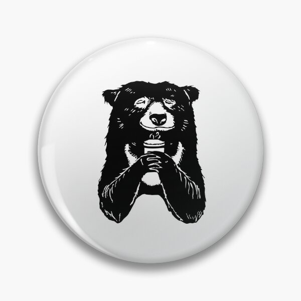 Item preview, bear drinking coffee designed and sold by Ashwhalen.