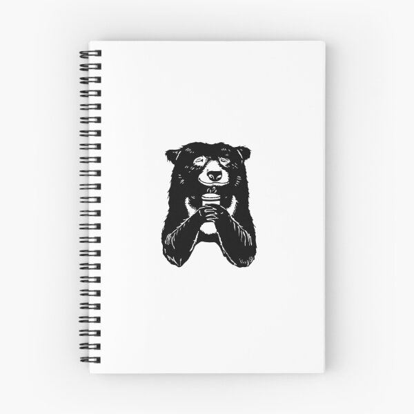 Item preview, bear drinking coffee designed and sold by Ashwhalen.