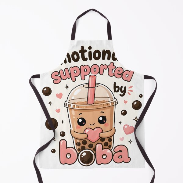 Item preview, Emotionally Supported by Boba Cute Bubble Tea Aesthetic Funny Food Lover Kawaii Dessert Design designed and sold by StickyGuys.