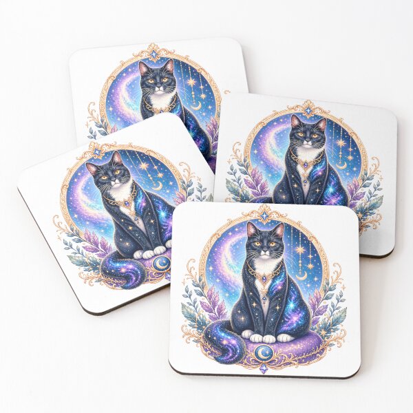 Item preview, Celestial Mystic Cat Art designed and sold by CasadiFrequenza.