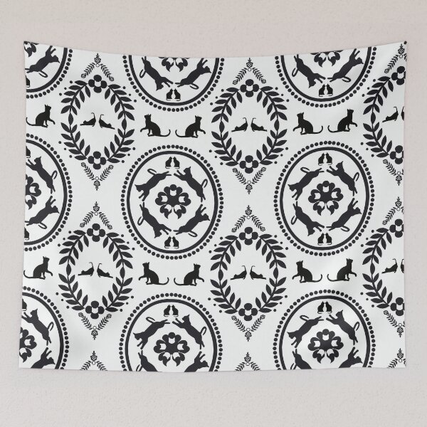 Item preview, Playful Cats Damask designed and sold by Capricious Reader.