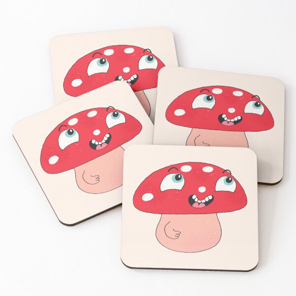 Item preview, Nervous Nash the Funny Toadstool (Creme) designed and sold by yellowflowerhut.