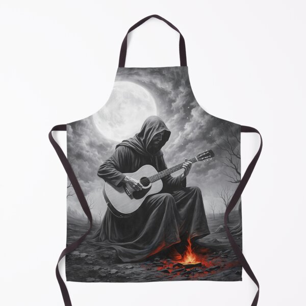 Item preview, Guitarist playing with a full moon by fire designed and sold by ericlatimer67.
