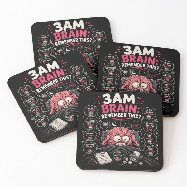 Item preview, 3AM Brain Remember This Funny Overthinking Anxiety Meme Design designed and sold by MotylekAnia.