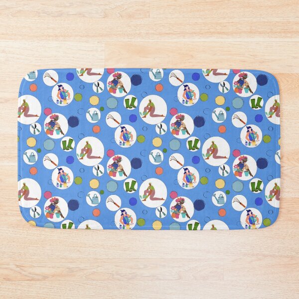 Item preview, Botanical Gardening Pattern With Plants, Tools And Gardeners designed and sold by Vibria Pattern Studio.