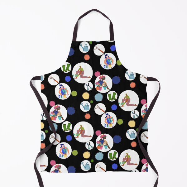 Item preview, Botanical Gardening Pattern With Plants, Tools And Gardeners designed and sold by Vibria Pattern Studio.