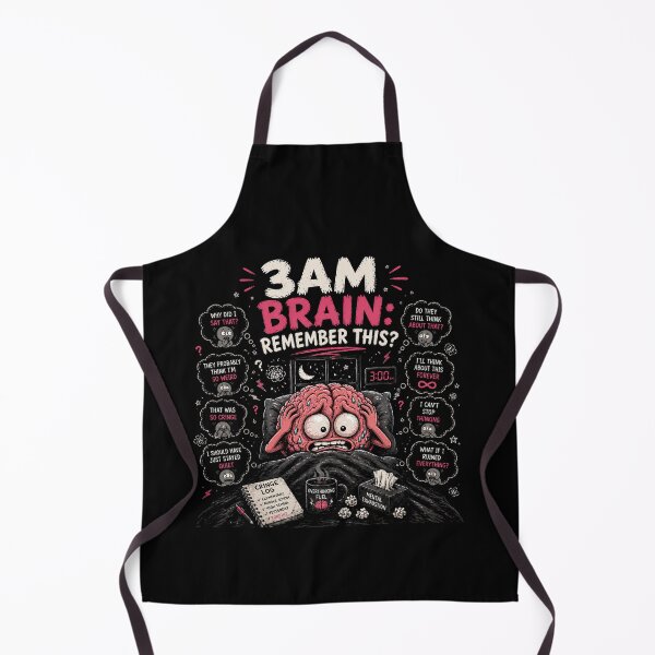 Item preview, 3AM Brain Remember This Funny Overthinking Anxiety Meme Design designed and sold by MotylekAnia.