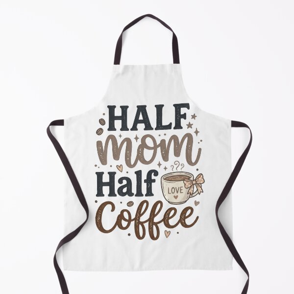 Item preview, Half Mom Half Coffee Funny Design designed and sold by PlumArtDesign.