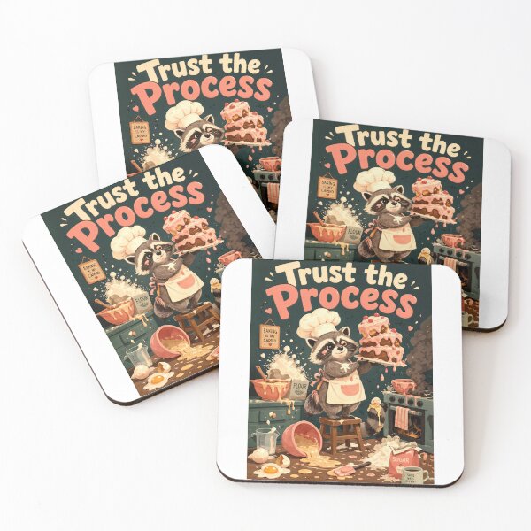 Item preview, Wall Art - Postcard - Trust the Process Raccoon designed and sold by ForeverPrintsOK.
