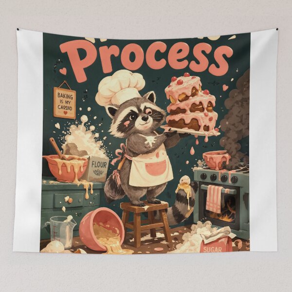 Item preview, Wall Art - Postcard - Trust the Process Raccoon designed and sold by ForeverPrintsOK.