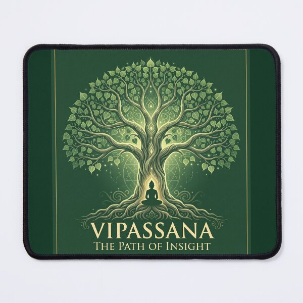 Item preview, Vipassana – The Path of Insight | Meditating Figure Under Bodhi Tree Design designed and sold by ArtsyExplorer.
