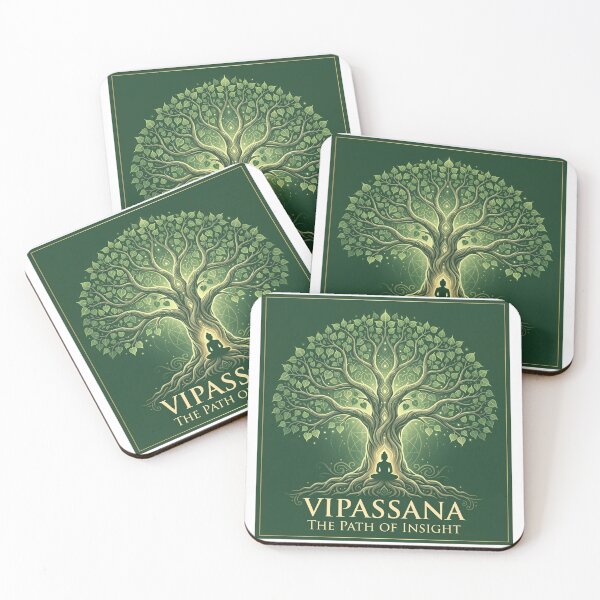 Item preview,  Vipassana – The Path of Insight | Meditating Figure Under Bodhi Tree Design designed and sold by ArtsyExplorer.