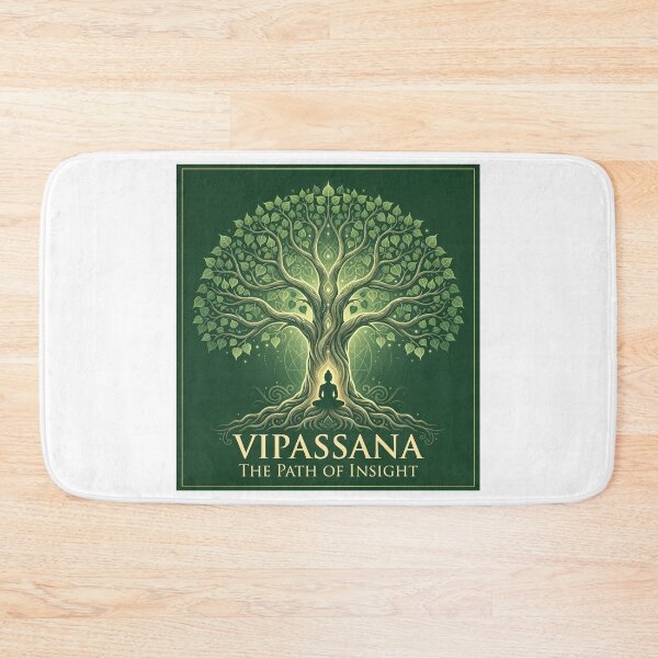 Item preview,  Vipassana – The Path of Insight | Meditating Figure Under Bodhi Tree Design designed and sold by ArtsyExplorer.
