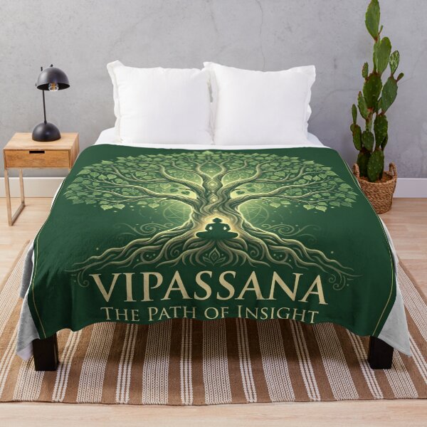 Item preview,  Vipassana – The Path of Insight | Meditating Figure Under Bodhi Tree Design designed and sold by ArtsyExplorer.