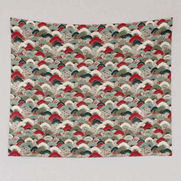 Item preview, Japanese Waves Clouds Pattern Aesthetic designed and sold by NicolasGlowArt.