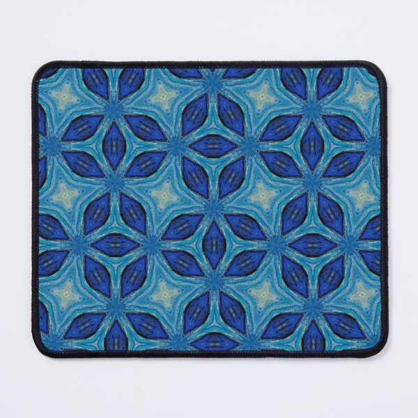 Item preview, Blue Geometric Kaleidoscope Pattern | Abstract Moroccan Tile Style | Symmetrical Boho Design designed and sold by GraceInNatureCo.