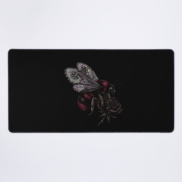 Item preview, Dark Gothic Bumblebee with Lace Wings and Black Rose designed and sold by KelliesGrafix.