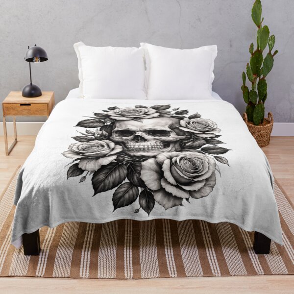 Artikelvorschau, totenkopf und rosen clipart tattoo design entworfen und verkauft von X-ecute.