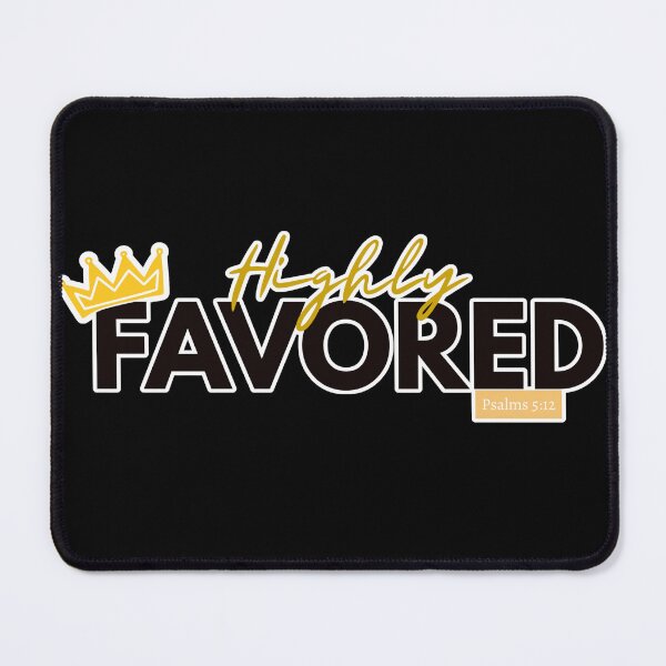 Item preview, Highly Favored Christian Shirt – Psalm 5:12 Faith Tee with Crown Minimalist Design designed and sold by ArtsBorn2Create.