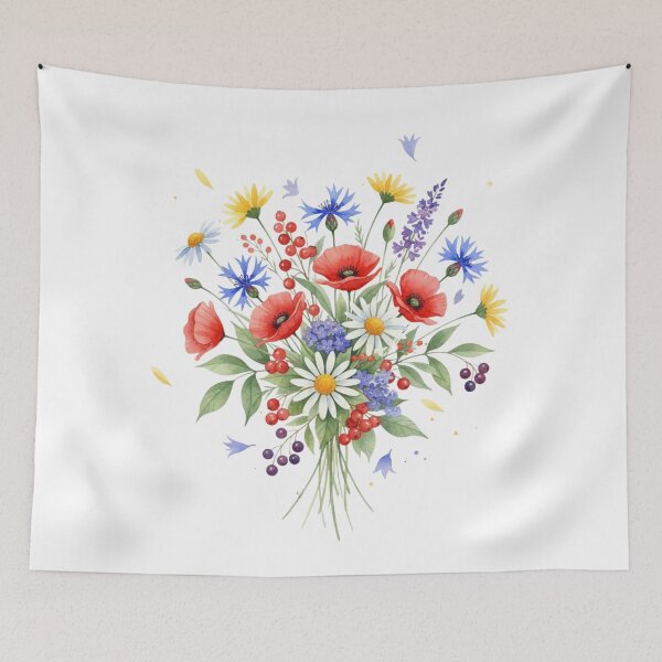 Item preview, A bouquet of wildflowers with artistic spring fruits designed and sold by MoonSoul Studio.