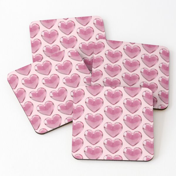 Item preview, ​Sparkling pink 3D glass heart shape  designed and sold by Meowyy.