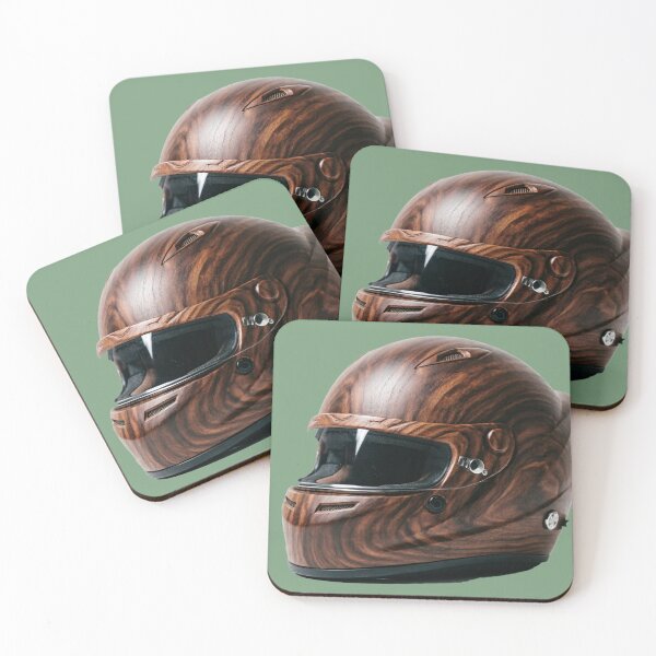 Item preview, Artisan Wood Texture Racing Helmet designed and sold by ticzla95.