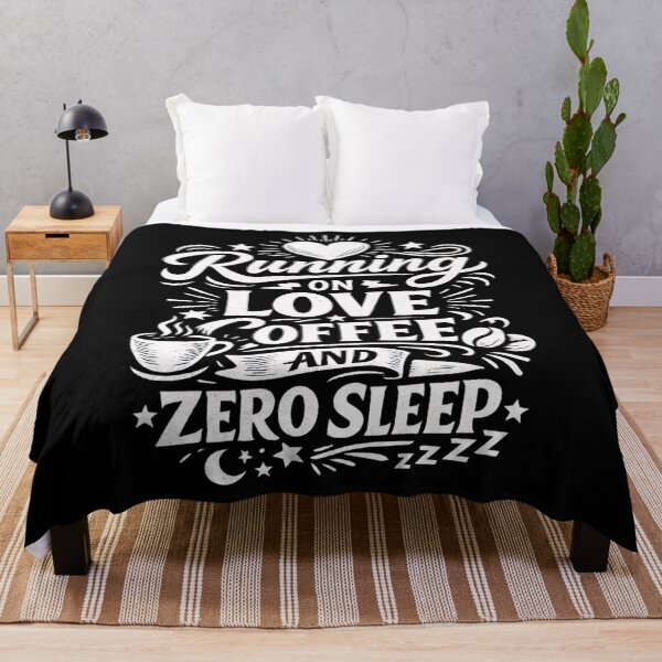 Item preview, Running On Love Coffee And Zero Sleep – Funny Coffee Lover Quote | Tired Mom & Lifestyle Humor Design designed and sold by Teetreasure2.