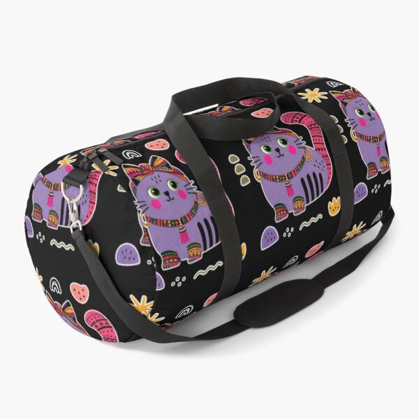 Item preview, Afro Boho Purple Cat designed and sold by ZunZunArt.