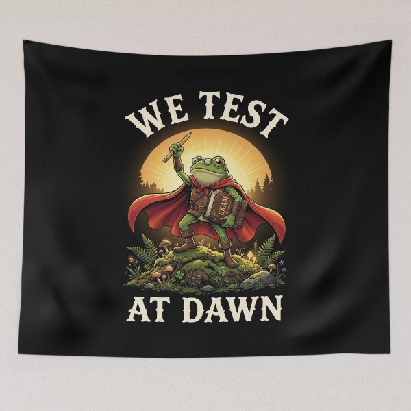 Item preview, We Test At Dawn Student Exam Academic Humor designed and sold by FormalDehyena.