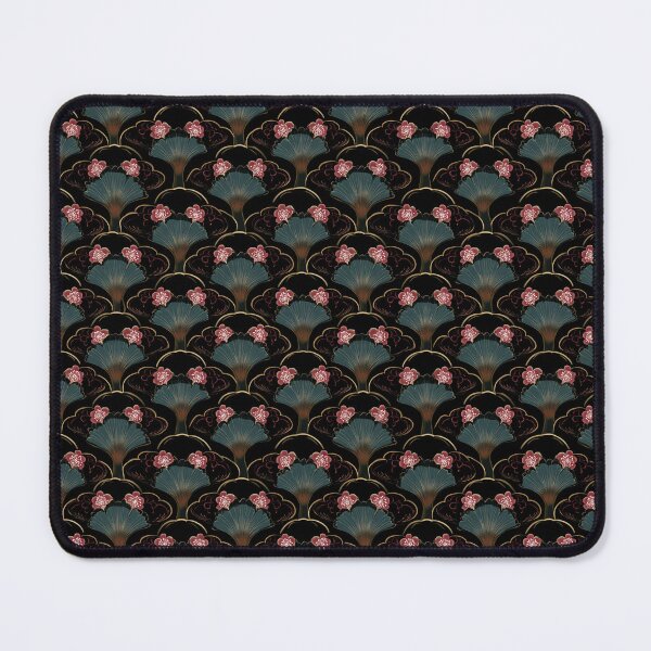 Item preview, Japanese Fan Cherry Blossom Art Deco Pattern designed and sold by NicolasGlowArt.