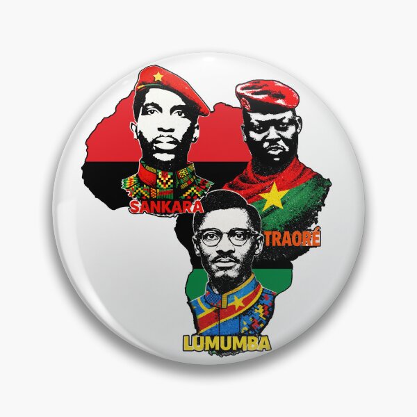 Item preview, Ibrahim Traore Thomas Sankara Patrice Lumumba - Pan African leaders map designed and sold by Youngkev-arts.