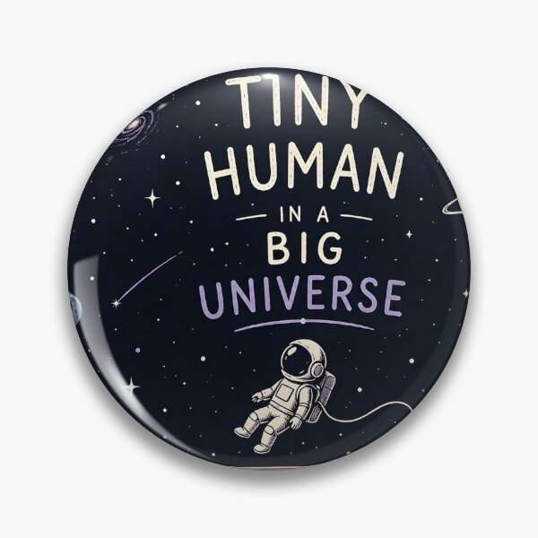 Item preview, Tiny Human Big Universe Astronaut Aesthetic Space Minimal Surreal Cosmic Quote Design designed and sold by StickyGuys.