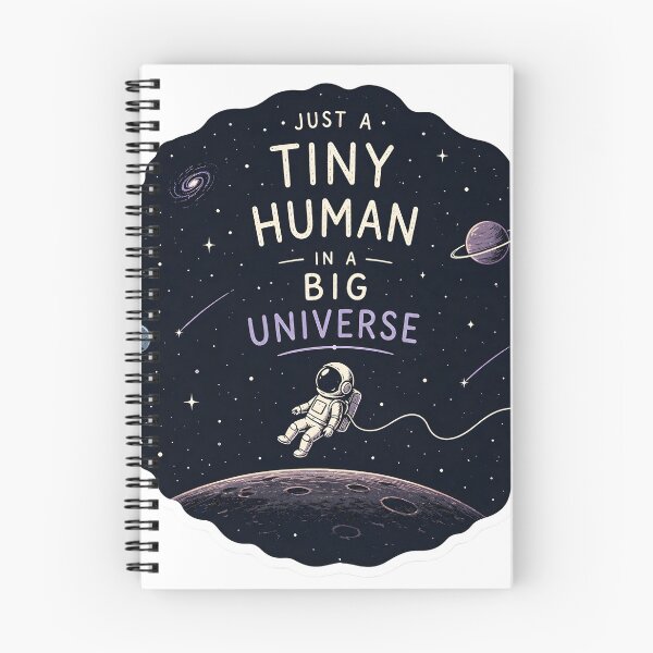 Item preview, Tiny Human Big Universe Astronaut Aesthetic Space Minimal Surreal Cosmic Quote Design designed and sold by StickyGuys.