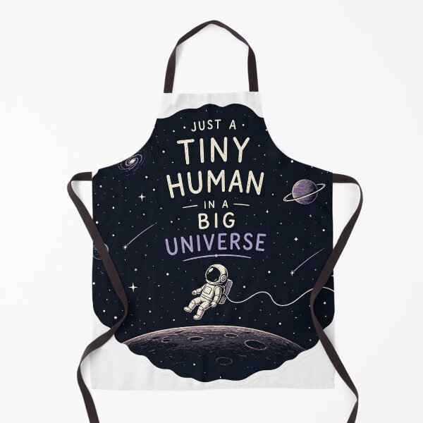 Item preview, Tiny Human Big Universe Astronaut Aesthetic Space Minimal Surreal Cosmic Quote Design designed and sold by StickyGuys.