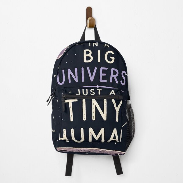 Item preview, Tiny Human Big Universe Astronaut Aesthetic Space Minimal Surreal Cosmic Quote Design designed and sold by StickyGuys.