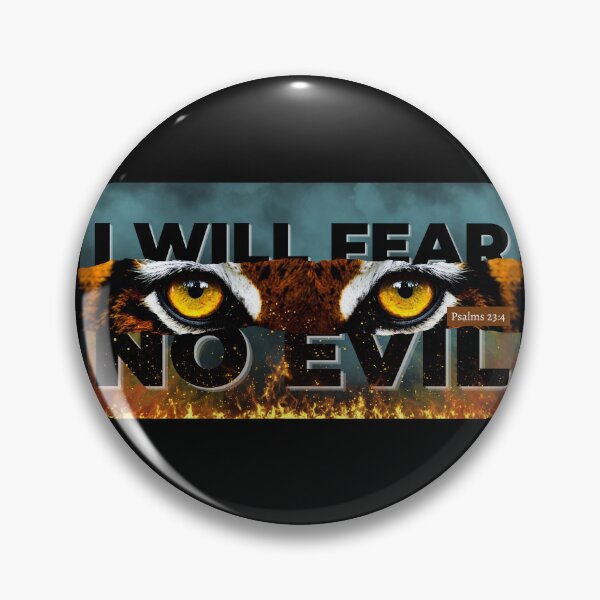Item preview, I Will Fear No Evil Christian Shirt – Psalm 23:4 Lion Eyes Faith Streetwear Design designed and sold by ArtsBorn2Create.