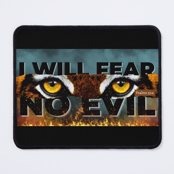 Item preview, I Will Fear No Evil Christian Shirt – Psalm 23:4 Lion Eyes Faith Streetwear Design designed and sold by ArtsBorn2Create.