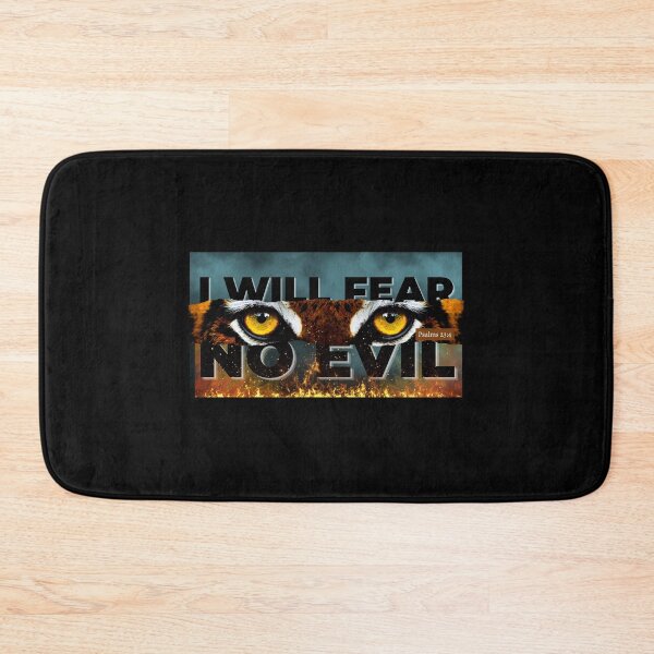 Item preview, I Will Fear No Evil Christian Shirt – Psalm 23:4 Lion Eyes Faith Streetwear Design designed and sold by ArtsBorn2Create.