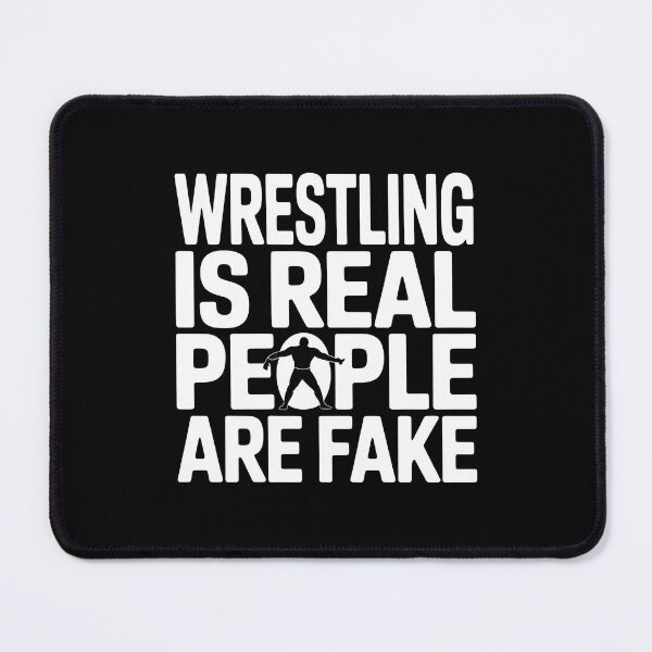 Item preview, Wrestling Is Real People Are Fake | Funny Wrestling Fan Shirt Minimalist designed and sold by Milosstudio.