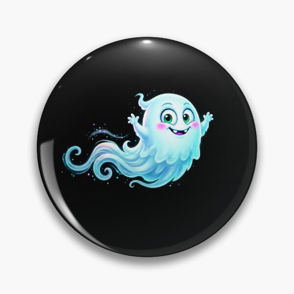 Item preview, Cute Kawaii Ghost Cartoon Blue Sparkle Sticker Art designed and sold by ExploreAura Studio.