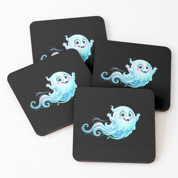 Item preview, Cute Kawaii Ghost Cartoon Blue Sparkle Sticker Art designed and sold by ExploreAura Studio.