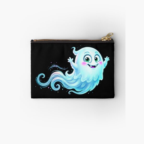 Item preview, Cute Kawaii Ghost Cartoon Blue Sparkle Sticker Art designed and sold by ExploreAura Studio.