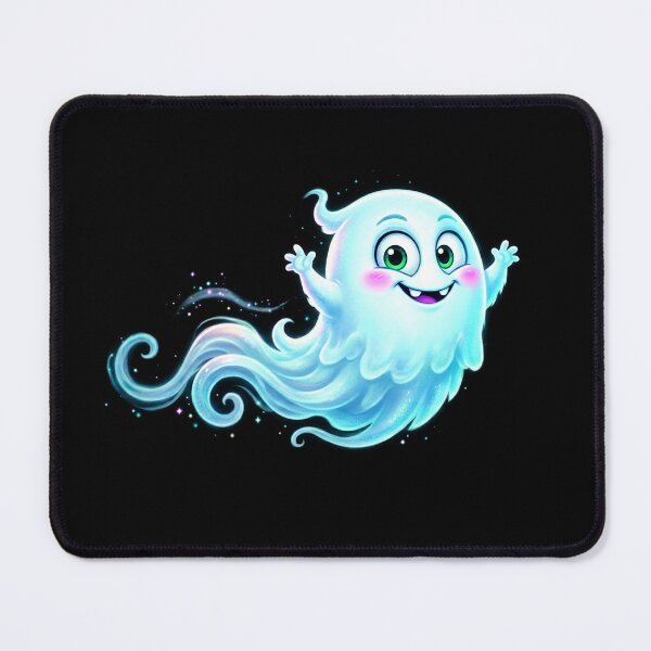 Item preview, Cute Kawaii Ghost Cartoon Blue Sparkle Sticker Art designed and sold by ExploreAura Studio.